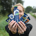 Variety of Amacx endurance nutrition products including energy gels, fruit chews, and energy bars, each providing 30 grams of carbohydrates for sustained energy during sports.